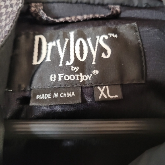 FootJoy Dryjoys Men's Golf Wind Rain Vest Size XL 1/2 Zip Houndstooth Gray - Picture 5 of 6